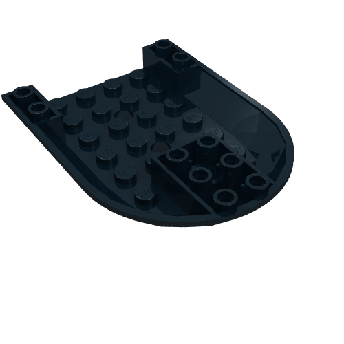 Aircraft Fuselage Curved Forward 6 × 8 Bottom Schwarz
