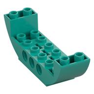 Brick Curved Inverted 2 × 8 × 2 Double Dark Turquoise