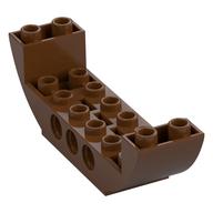 Brick Curved Inverted 2 × 8 × 2 Double Reddish Brown