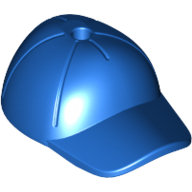 Hat / Cap Short Curved Bill with Seams and Hole on Top Blau