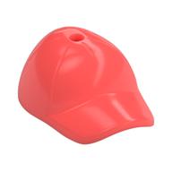 Hat / Cap Short Curved Bill with Seams and Hole on Top Coral
