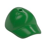 Hat / Cap Short Curved Bill with Seams and Hole on Top Green