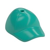 Hat / Cap Short Curved Bill with Seams and Hole on Top Dark Turquoise