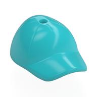 Hat / Cap Short Curved Bill with Seams and Hole on Top Medium Azure
