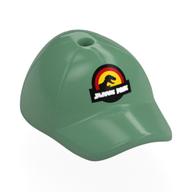 Hat / Cap Short Curved Bill with Seams and Hole on Top with Jurassic Park Logo Print Sandgrün