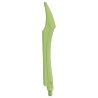Large Figure Weapon Blade, Curved Tip with Axle Yellowish Green