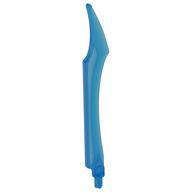 Large Figure Weapon Blade, Curved Tip with Axle Trans-Dark Blue
