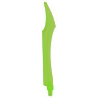 Large Figure Weapon Blade, Curved Tip with Axle Transparent-Hellgrün