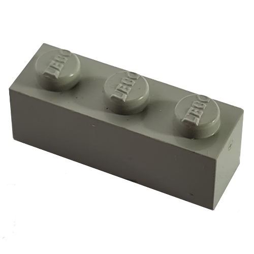 Modulex Brick 1 × 3 with LEGO on Stud