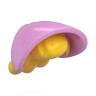 Hair and Bonnet, Knot with Bright Pink Bonnet Pattern Gelb