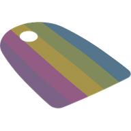 Cape, Long with Rainbow print Bright Light Yellow