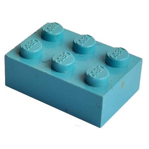 Modulex Brick 2 × 3 with LEGO on Studs