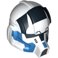 Helmet Clone Pilot with Elongated Breathing Mask and 501st Print White
