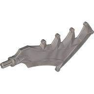 Large Figure Weapon Axe, Sword with Jagged Blade Flat Silver