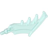 Large Figure Weapon Axe, Sword with Jagged Blade Trans-Light Blue