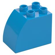 Duplo Brick 2 × 3 × 2 with Curved Top Dark Azure