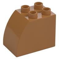 Duplo Brick 2 × 3 × 2 with Curved Top Medium Nougat