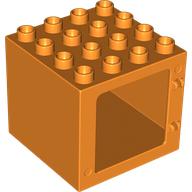 Duplo Building Door Frame 4 × 4 × 3 Orange