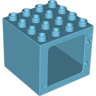 Duplo Building Door Frame 4 × 4 × 3 Medium Azure