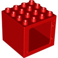Duplo Building Door Frame 4 × 4 × 3 Red
