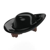 Hair and Hat, Black Musketeer Pattern Medium Brown