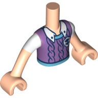 Minidoll Torso Boy with Lavender Shirt, Badge, Azure Belt print Hellnougat