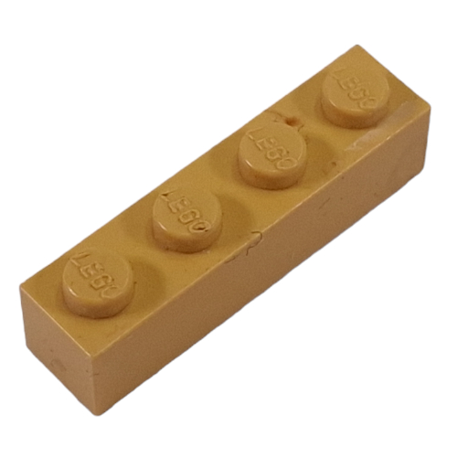 Modulex Brick 1 × 4 with LEGO on Stud