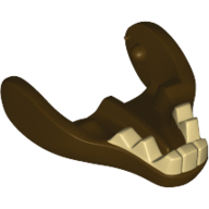 Creature Body Part, Warg Lower Jaw with Tan Teeth Print Dark Brown