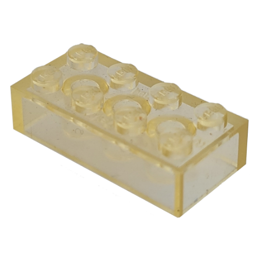 Modulex Stein 2 × 4 mit LEGO auf Noppen