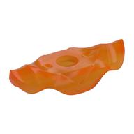 Minifig Neckwear Armour Breastplate with Shoulder Ridges Transparent-Orange