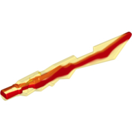 Weapon Sword with Jagged Edges and Trans Red Center Trans-Yellow