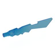 Weapon Sword with Jagged Edges and Marbled White Pattern Trans-Dark Blue
