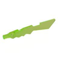 Weapon Sword with Jagged Edges and Marbled White Pattern Transparent-Hellgrün