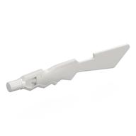 Weapon Sword with Jagged Edges and Marbled White Pattern Trans-Light Blue