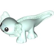 Animal, Axolotl with Opal Trans-Blue Tail, Ears Pattern, Face print Light Aqua