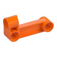 Technic Pin Connector Perpendicular 2 × 4 Bent - Beam with 90 Hole Ø 4.8 Orange
