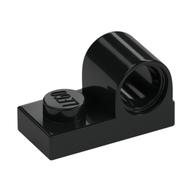 Plate Special 1 × 2 with Pin Hole on Top Black
