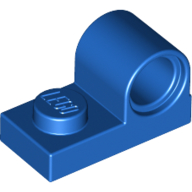 Plate Special 1 × 2 with Pin Hole on Top Blue