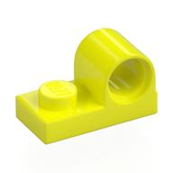 Platte speziell 1 × 2 mit Pinloch oben Leuchtgelb
