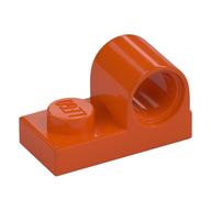Plate Special 1 × 2 with Pin Hole on Top Reddish Orange