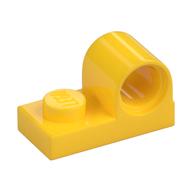 Plate Special 1 × 2 with Pin Hole on Top Yellow