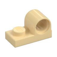 Plate Special 1 × 2 with Pin Hole on Top Tan