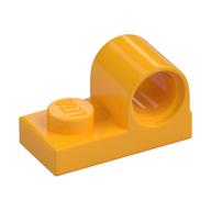 Plate Special 1 × 2 with Pin Hole on Top Bright Light Orange