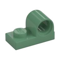 Plate Special 1 × 2 with Pin Hole on Top Sand Green