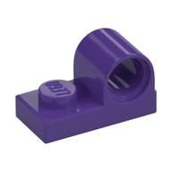 Plate Special 1 × 2 with Pin Hole on Top Dark Purple
