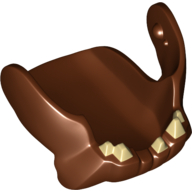 Creature Body Part, Rancor Lower Jaw with Teeth Print Rotbraun