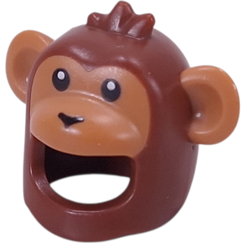 Costume / Mask, Monkey with Medium Nougat Face, White Eyes, Nose print Reddish Brown