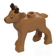 Animal, Reindeer Baby with Dark Brown Antlers Print
