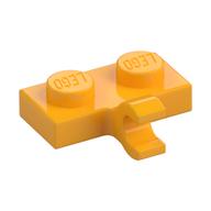 Plate Special 1 × 2 with Clip Horizontal on Side Bright Light Orange