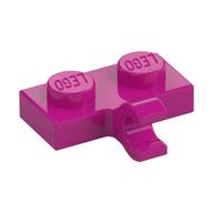 Plate Special 1 × 2 with Clip Horizontal on Side Magenta